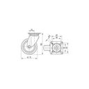 Antistatisches drehbares Armaturenrad TENTE, 75 mm, Scheibe, graues Gummi