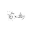 Antistatisches drehbares Armaturenrad TENTE mit Bremse, 100 mm, Scheibe, graues Gummi