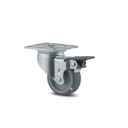 Antistatisches drehbares Armaturenrad TENTE mit Bremse, 50 mm, Scheibe, graues Gummi
