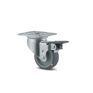 Antistatisches drehbares Armaturenrad TENTE mit Bremse, 50 mm, Scheibe, graues Gummi