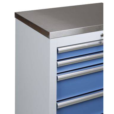 Arbeitsplatte Edelstahl (2 x Schrank)