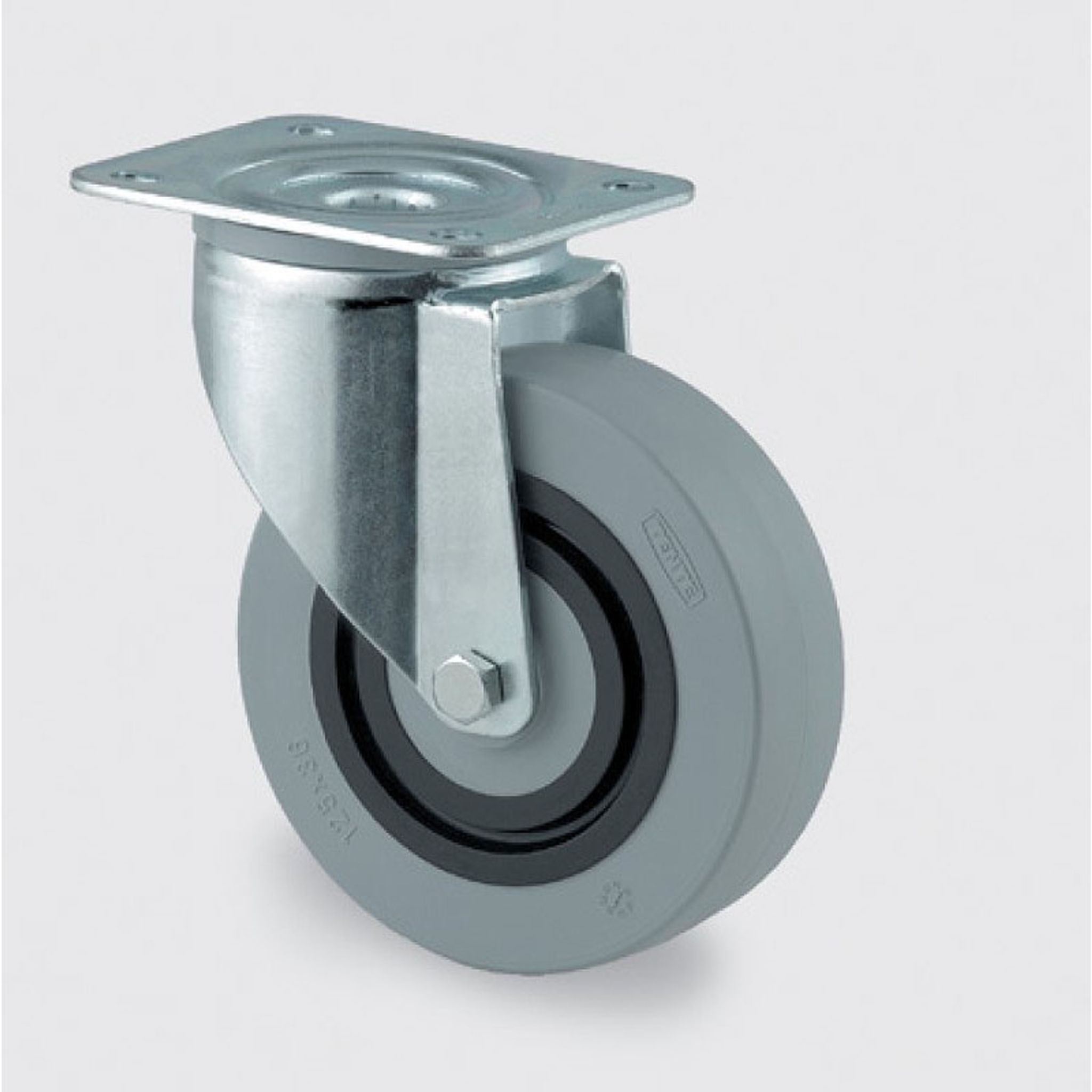 Armaturenrad TENTE mit einer verminderten Geräuschintensität, aus Gummi, 125 mm, drehbar