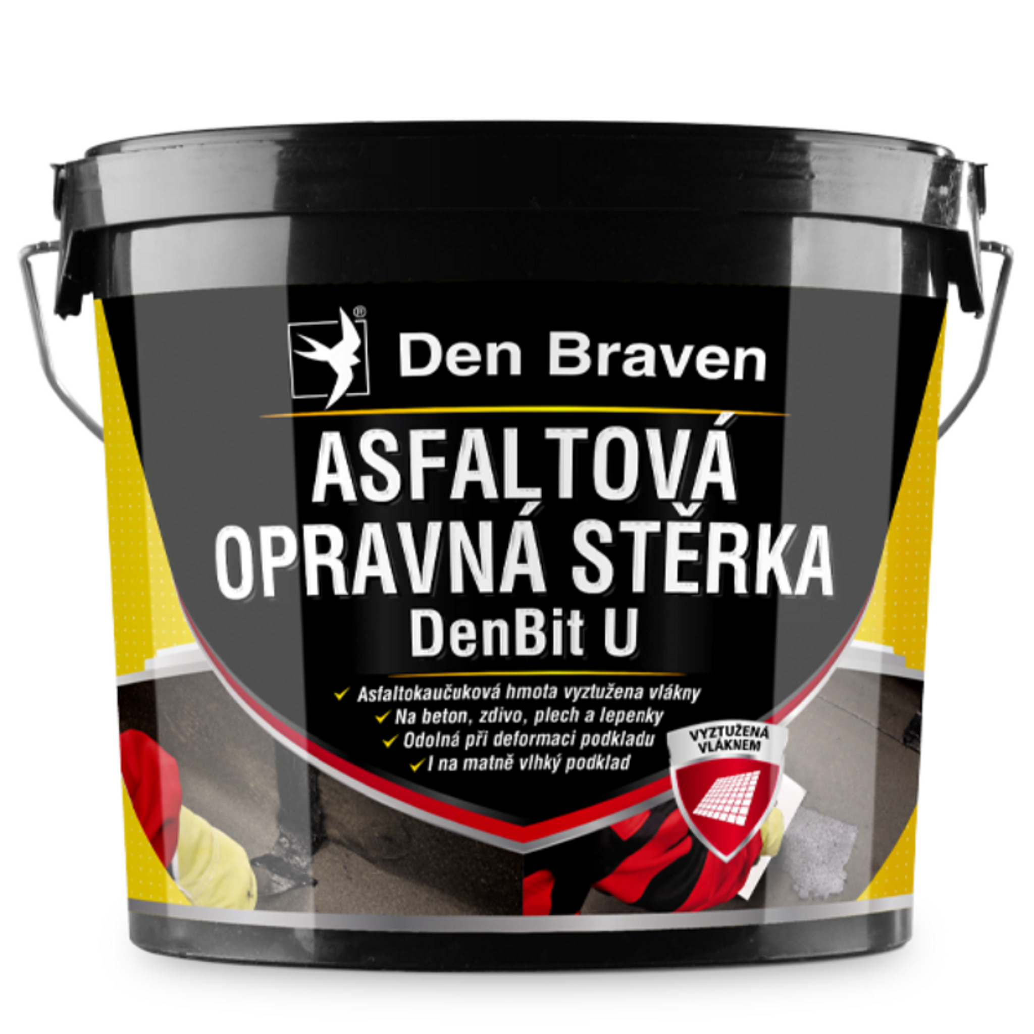 Asfaltová opravná stěrka | DenBit U, 5 kg, černá