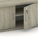 Aufbau, 2-türig MIRELLI, 800 x 400 x 400 mm, weiß/Eiche sonoma