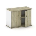 Aufbau, 2-türig MIRELLI, 800 x 400 x 600 mm, weiß/Eiche sonoma