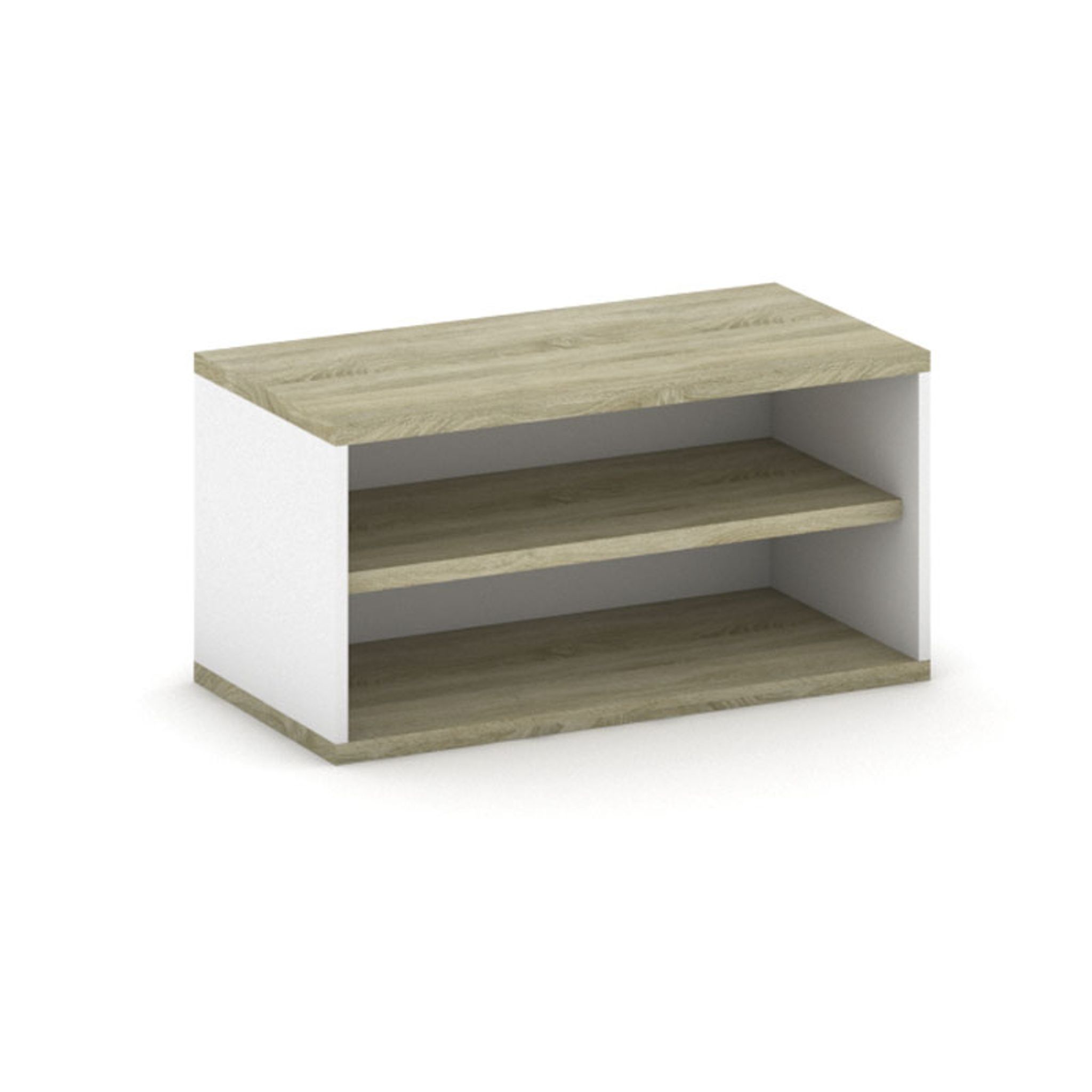 Aufbau für Schrank MIRELLI, 800 x 400 x 400 mm, weiß/Eiche sonoma