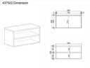 Aufbau für Schrank MIRELLI A+, 800 x 400 x 400 mm, weiß/Eiche sonoma