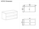 Aufbau für Schrank MIRELLI A+, 800 x 400 x 400 mm, weiß