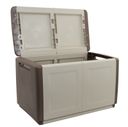 Aufbewahrungsbox mit Deckel aus Kunststoff, 960 x 570 x 530 mm, beige