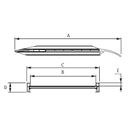 Auffahrsteg mit Führung, 3600 x 750 mm, 1000 kg