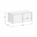 Aufsatzschrank FRAME, 2x Tür, 872 x 450 x 427 mm, PUSH-lock, grau Aufsatzschrank FRAME, 2x Tür, 872 x 450 x 427 mm, PUSH-lock, grau