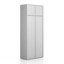 Aufsatzschrank FRAME, 2x Tür, 872 x 450 x 427 mm, PUSH-lock, grau