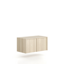 Aufsatzschrank FRAME, 2x Tür, 872 x 450 x 427 mm, PUSH-lock, Natureiche