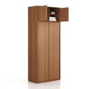 Aufsatzschrank FRAME, 2x Tür, 872 x 450 x 427 mm, PUSH-lock, Nussbaum
