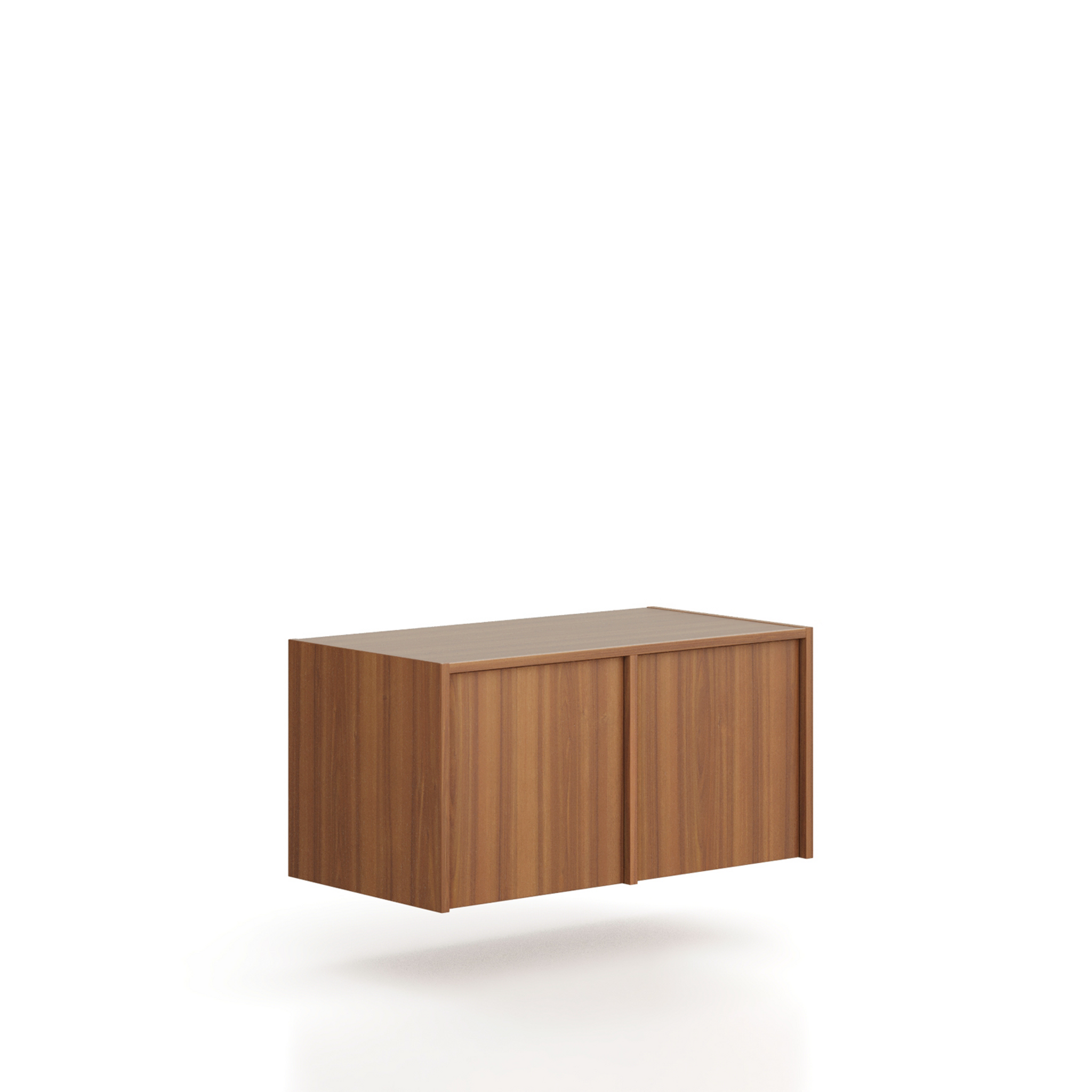 Aufsatzschrank FRAME, 2x Tür, 872 x 450 x 427 mm, PUSH-lock, Nussbaum