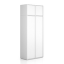 Aufsatzschrank FRAME, 2x Tür, 872 x 450 x 427 mm, PUSH-lock, weiß