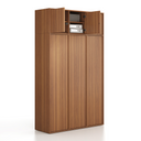 Aufsatzschrank FRAME, 3x Tür, 1299 x 450 x 427 mm, PUSH-lock, Nussbaum