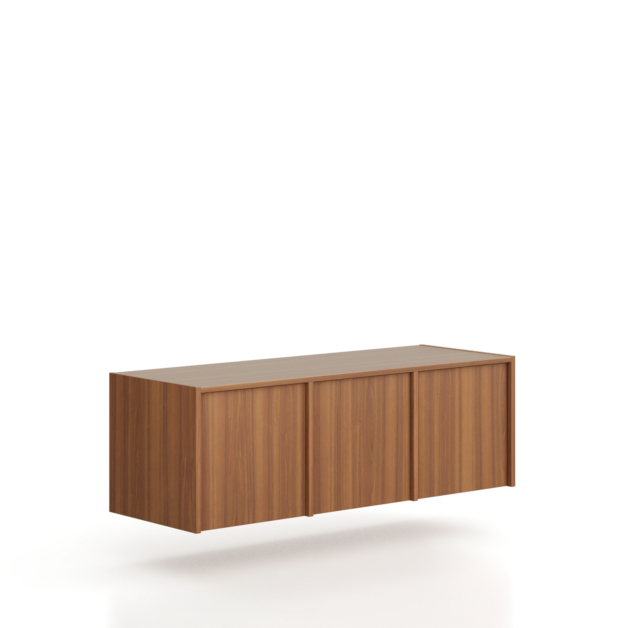 Aufsatzschrank FRAME, 3x Tür, 1299 x 450 x 427 mm, PUSH-lock, Nussbaum