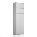 Aufsatzschrank FRAME, 4x Tür, 872 x 450 x 854 mm, PUSH-lock, grau