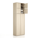 Aufsatzschrank FRAME, 4x Tür, 872 x 450 x 854 mm, PUSH-lock, Natureiche