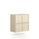 Aufsatzschrank FRAME, 4x Tür, 872 x 450 x 854 mm, PUSH-lock, Natureiche