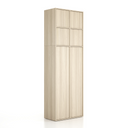 Aufsatzschrank FRAME, 4x Tür, 872 x 450 x 854 mm, PUSH-lock, Natureiche