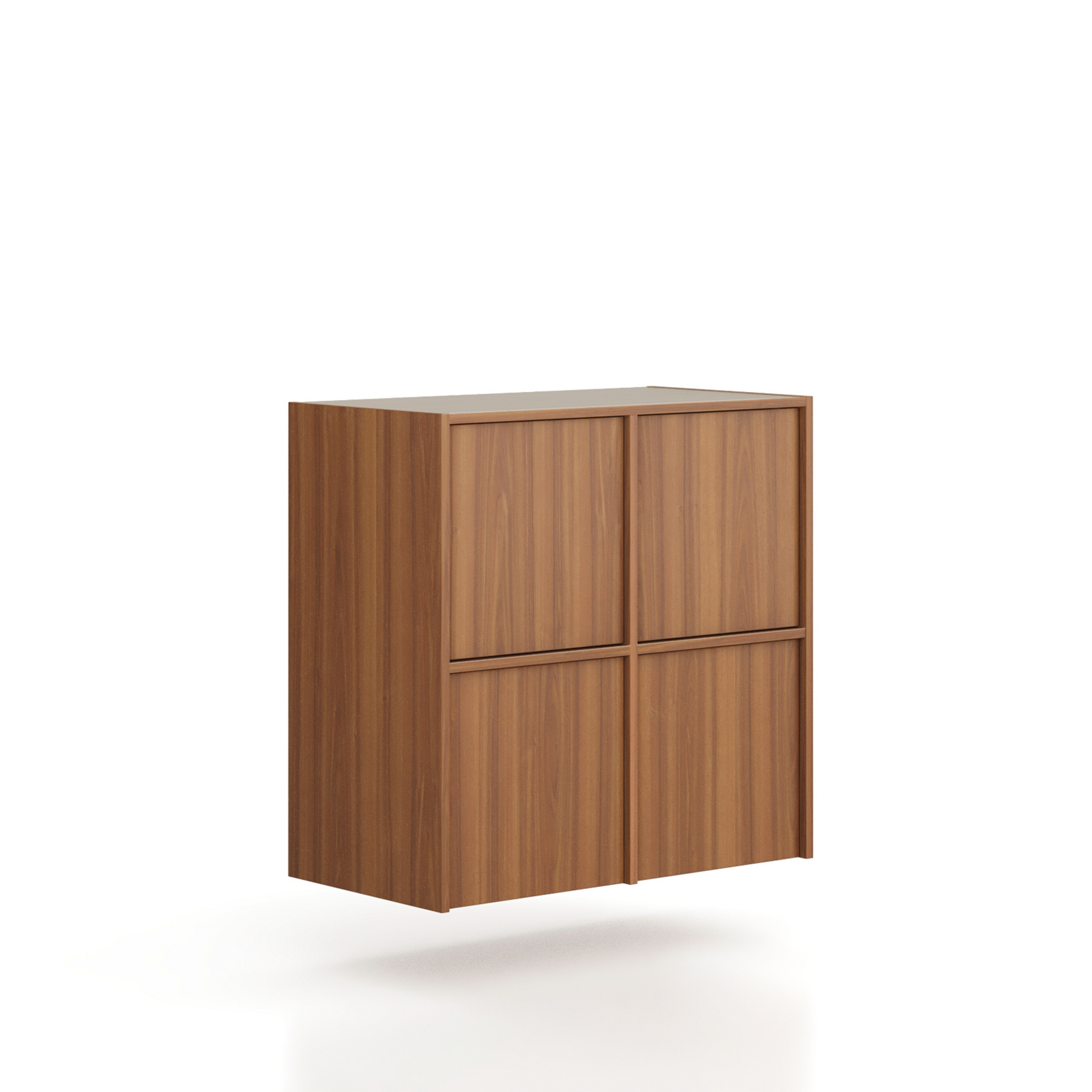 Aufsatzschrank FRAME, 4x Tür, 872 x 450 x 854 mm, PUSH-lock, Nussbaum