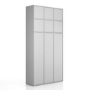 Aufsatzschrank FRAME, 6x Tür, 1299 x 450 x 854 mm, PUSH-lock, grau