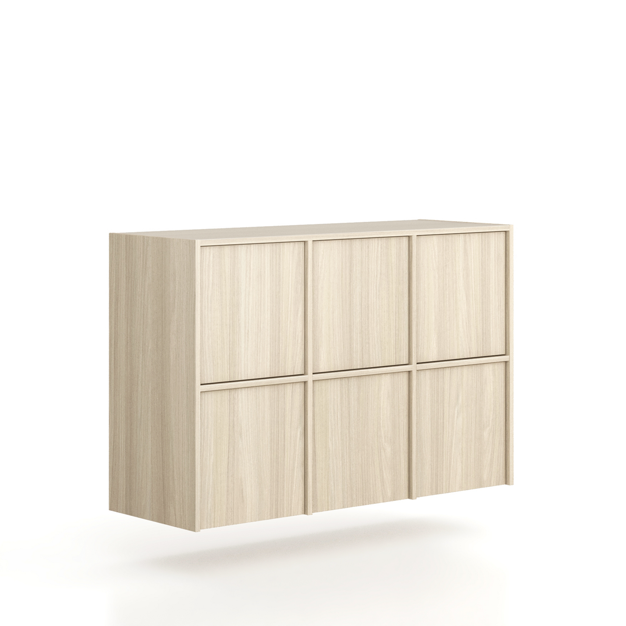 Aufsatzschrank FRAME, 6x Tür, 1299 x 450 x 854 mm, PUSH-lock