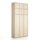 Aufsatzschrank FRAME, 6x Tür, 1299 x 450 x 854 mm, PUSH-lock, Natureiche
