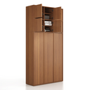 Aufsatzschrank FRAME, 6x Tür, 1299 x 450 x 854 mm, PUSH-lock, Nussbaum