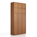 Aufsatzschrank FRAME, 6x Tür, 1299 x 450 x 854 mm, PUSH-lock, Nussbaum
