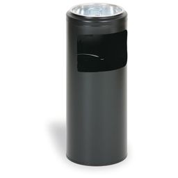 Außenaschenbecher aus Metall 10 Liter, schwarz