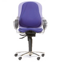Balance-Bürostuhl EXETER für gesundes Sitzen, blau