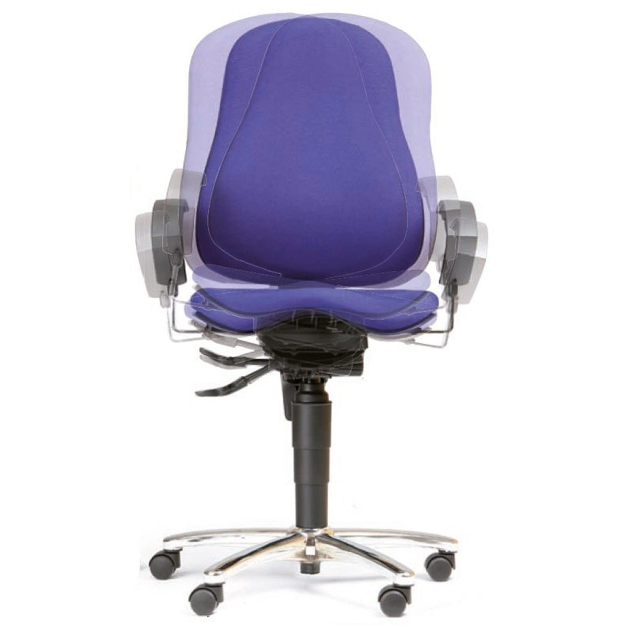 Balance-Bürostuhl EXETER für gesundes Sitzen, blau