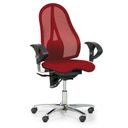 Balance-Bürostuhl EXETER NET für gesundes Sitzen, rot
