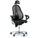 Balance-Bürostuhl EXETER NET mit Kopfstütze für gesundes Sitzen, schwarz Balance-Bürostuhl EXETER NET mit Kopfstütze für gesundes Sitzen, schwarz