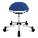 Balance-Stuhl HALF BALL mit Metall-Fußkreuz für gesundes Sitzen, blau Balance-Stuhl HALF BALL mit Metall-Fußkreuz für gesundes Sitzen, blau