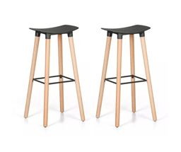Barová stolička CATY, 2 ks, černá