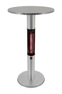 Beheizter Bistrotisch mit Infrarotstrahler, 1500 W, Ø 600 mm, Edelstahl Beheizter Bistrotisch mit Infrarotstrahler, 1500 W, Ø 600 mm, Edelstahl