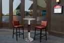 Beheizter Bistrotisch mit Infrarotstrahler, 1500 W, Ø 600 mm, Edelstahl Beheizter Bistrotisch mit Infrarotstrahler, 1500 W, Ø 600 mm, Edelstahl