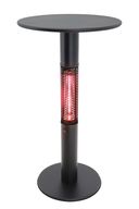 Beheizter Bistrotisch mit Infrarotstrahler, 1500 W, Ø 600 mm, schwarz