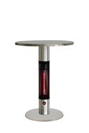 Beheizter Terrassentisch mit Infrarotstrahler, 1500 W, Ø 600 mm, Edelstahl Beheizter Terrassentisch mit Infrarotstrahler, 1500 W, Ø 600 mm, Edelstahl