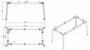 Besprechungstisch PRIMO ACTION 1600 x 800 mm, schwarzes Fußgestell, Graphit