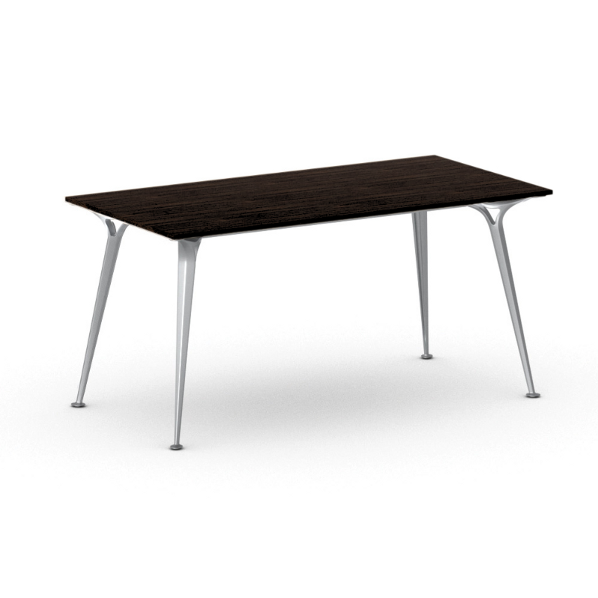 Besprechungstisch PRIMO ALFA 1600 x 800 mm, graues Fußgestell, Wenge