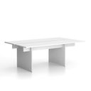 Besprechungstisch SOLID + 1x Verlängerung, 2100 x 1250 x 743 mm, weiß