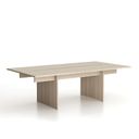 Besprechungstisch SOLID + 2x Verlängerung, 2400 x 1250 x 743 mm, Eiche natur