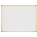 Bi-Office Whiteboard an der Wand, magnetisch, gelber Rahmen, 1200 x 900 mm