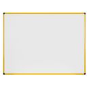 Bi-Office Whiteboard an der Wand, magnetisch, gelber Rahmen, 900 x 600 mm