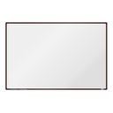 Biała magnetyczna tablica do pisania boardOK 1800 x 1200 mm, brązowa rama